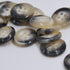 Button - Mottled Black and Semi-Transparent - 15mm